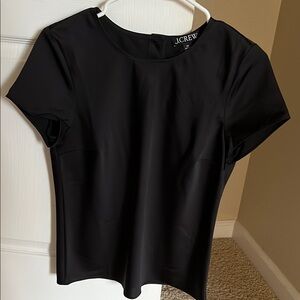J. Crew Women's Elegant Black Short Sleeve Top